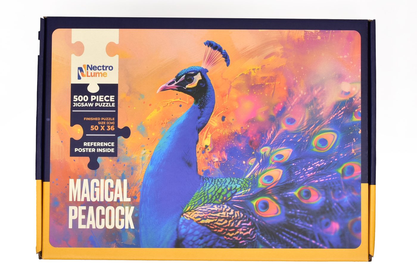 The front of the Magical Peacock box